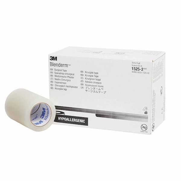3M Blenderm Waterproof Medical Tape Transparent 2 Inch X 5 Yard Plastic NonSterile, 60PK 1525-2 - main